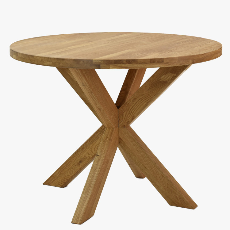 Fa kerek asztal keresztezett lábakkal Ø100 cm  - 22