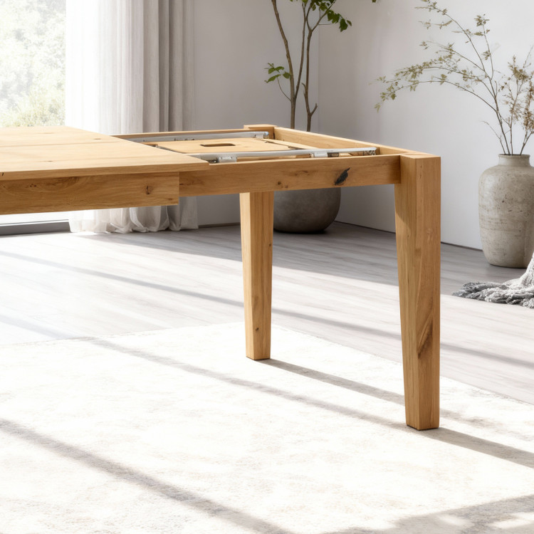 Masszív tömörfa nyitható tölgyfa asztal 160 - 210 cm  - 2