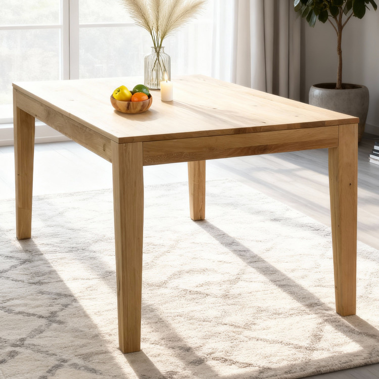 Masszív tömörfa nyitható tölgyfa asztal 160 - 210 cm  - 4