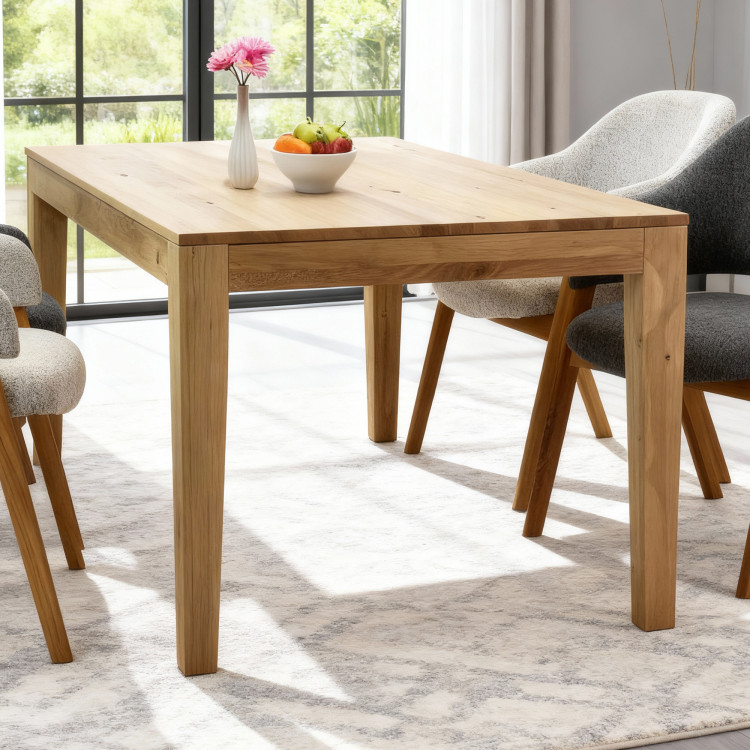 Masszív tömörfa nyitható tölgyfa asztal 160 - 210 cm  - 7