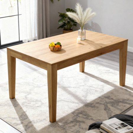 Masszív tömörfa nyitható tölgyfa asztal 160 - 210 cm  - 8