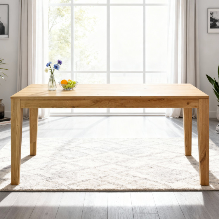 Masszív tömörfa nyitható tölgyfa asztal 160 - 210 cm  - 9