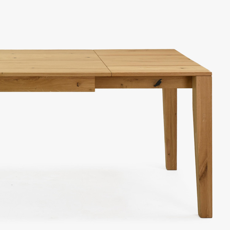 Masszív tömörfa nyitható tölgyfa asztal 160 - 210 cm  - 13