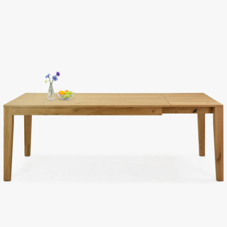 Masszív tömörfa nyitható tölgyfa asztal 160 - 210 cm  - 14