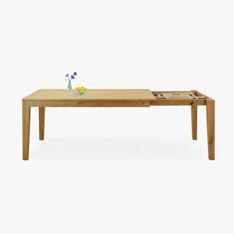 Masszív tömörfa nyitható tölgyfa asztal 160 - 210 cm  - 18