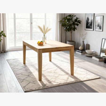 Masszív tömörfa nyitható tölgyfa asztal 160 - 210 cm  - 21