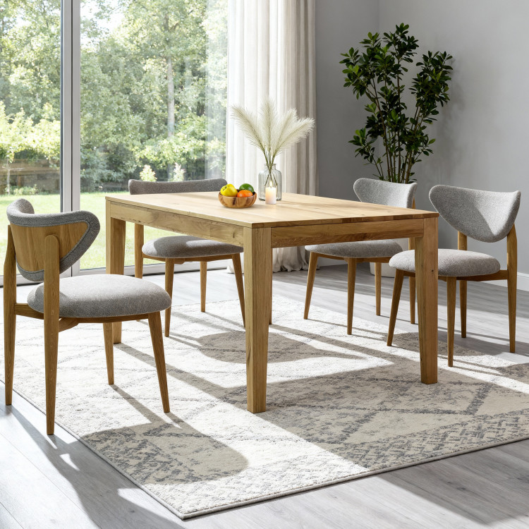 Masszív tömörfa nyitható tölgyfa asztal 160 - 210 cm  - 30