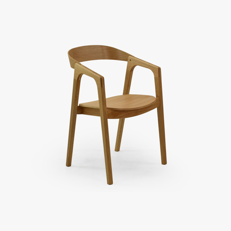 Tölgyfa étkezőasztal Robi 160 x 90 és design székek Brando  - 2