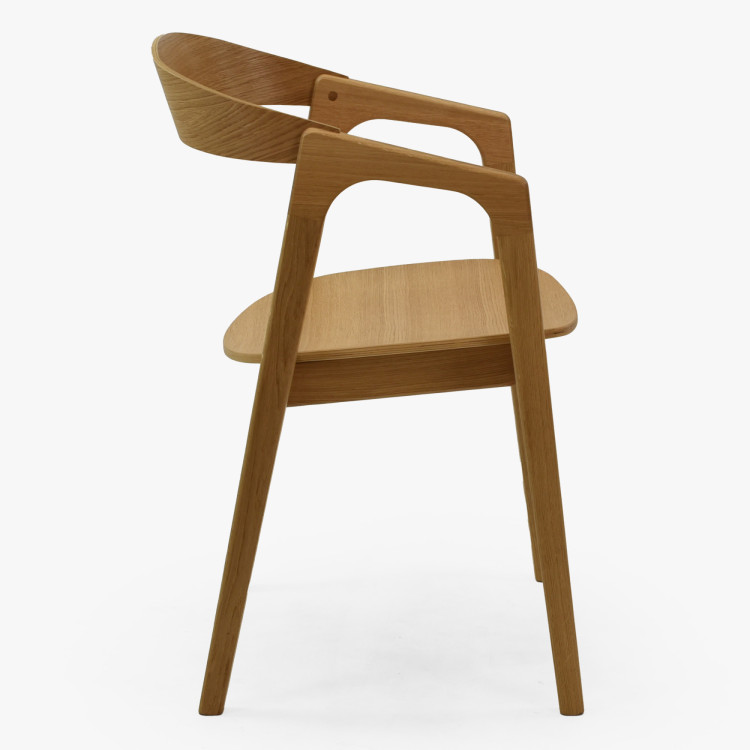 Tölgyfa étkezőasztal Robi 160 x 90 és design székek Brando  - 3