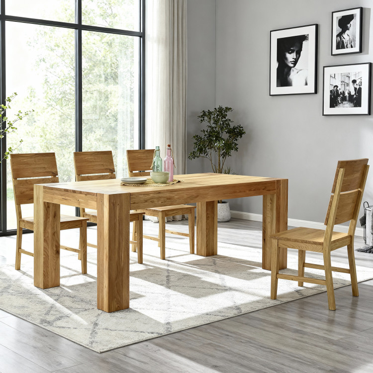 Dubfa étkezőasztal masszív DUB, George 180 x 100 cm  - 5