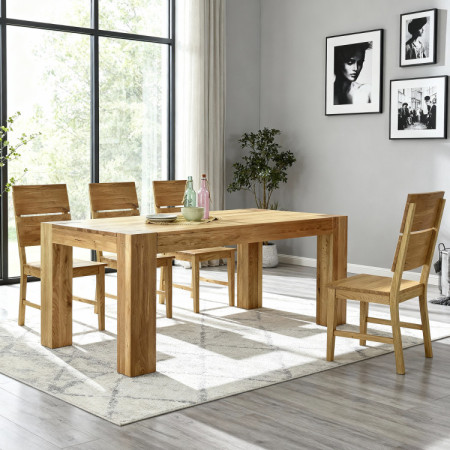 Dubfa étkezőasztal masszív DUB, George 180 x 100 cm  - 5