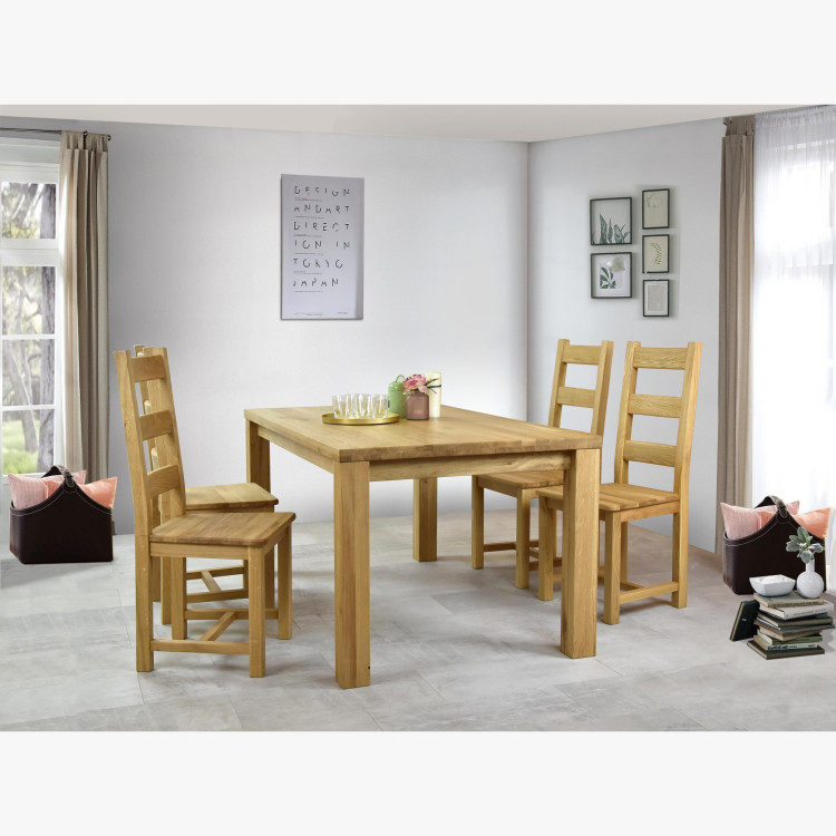 Masszív étkezőasztal tölgy, Bratislava 160 x 90 cm  - 13