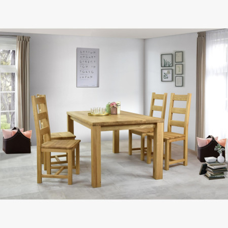 Masszív étkezőasztal tölgy, Bratislava 160 x 90 cm  - 13