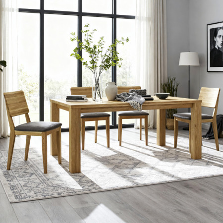 Masszív étkezőasztal tölgy, Bratislava 160 x 90 cm  - 21