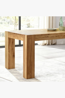 Dubfa étkezőasztal tömör DUB, George 220 x 100 cm  - 1 2