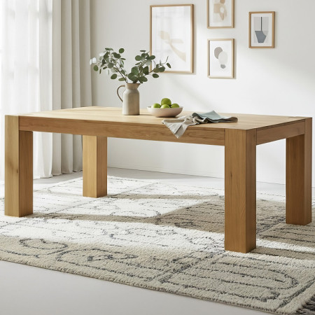 Dubfa étkezőasztal tömör DUB, George 220 x 100 cm  - 4