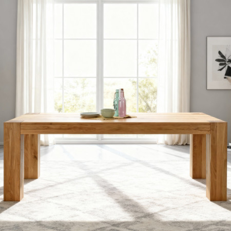 Dubfa étkezőasztal tömör DUB, George 220 x 100 cm  - 5