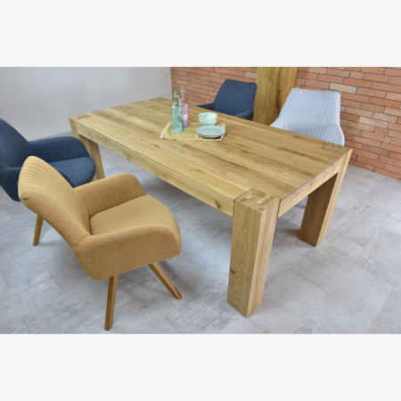 Dubfa étkezőasztal tömör DUB, George 220 x 100 cm  - 12