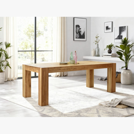 Dubfa étkezőasztal tömör DUB, George 220 x 100 cm  - 16