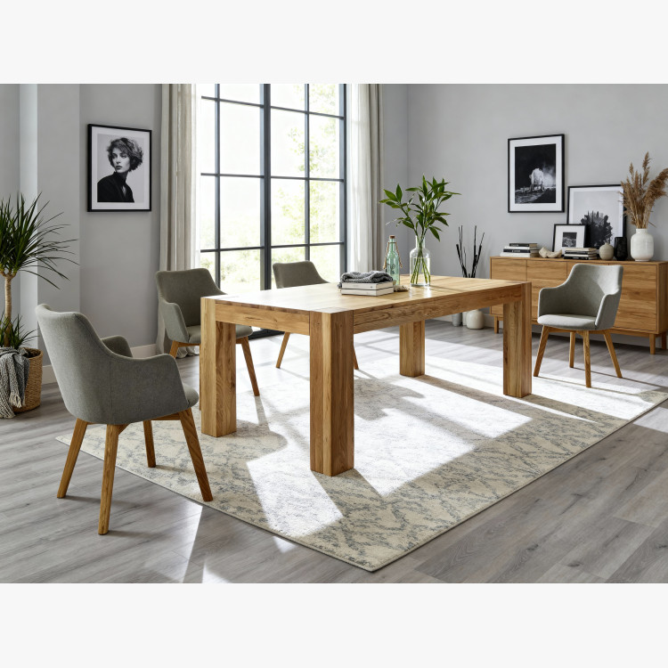 Dubfa étkezőasztal tömör DUB, George 220 x 100 cm  - 21