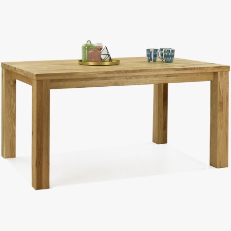 Tölgyfa asztal 180 x 90 cm és 4 db fa szék  - 8