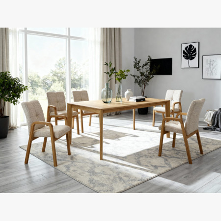 Designos tölgyfa asztal 180 x 90 cm  - 13