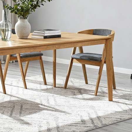 Tölgyfa asztal és 4 db szék összeállítása  - 3