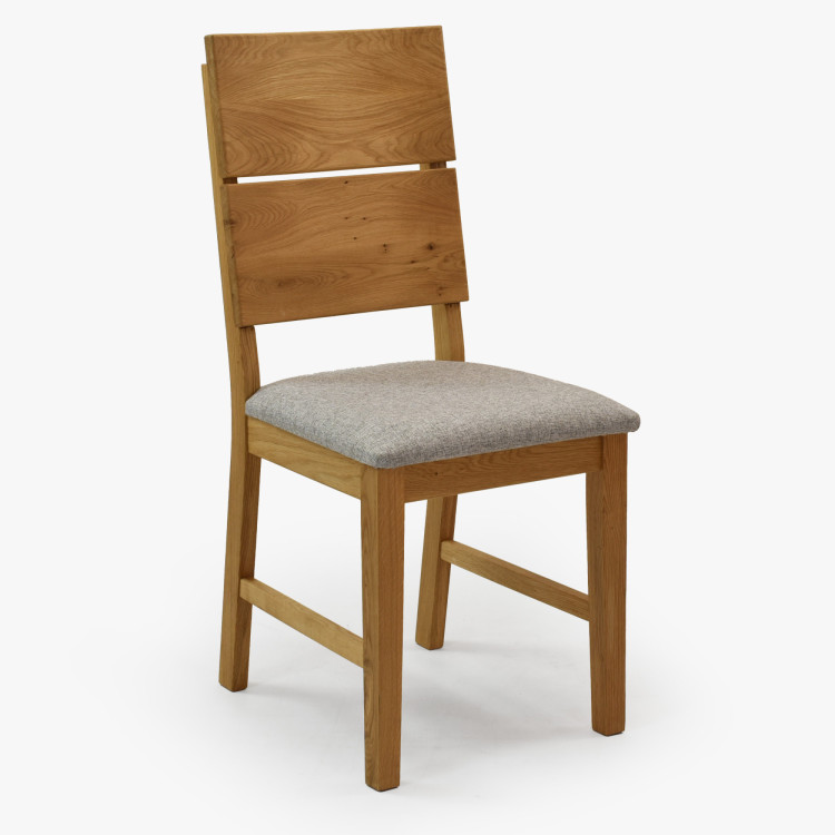 Masszív tölgy étkezőasztal 220×100 cm 4 skandináv székkel  - 11