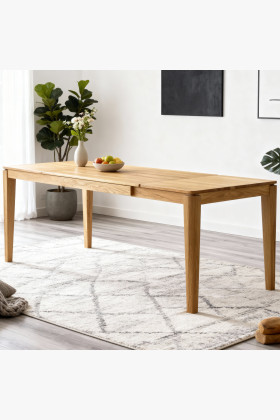 Jídelní stůl z masivu rozkládací dub, Houston 160-210 x 90 cm  - 1