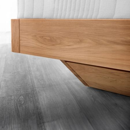 Tölgyfa ágy tárolórésszel 160 x 200 cm  - 7