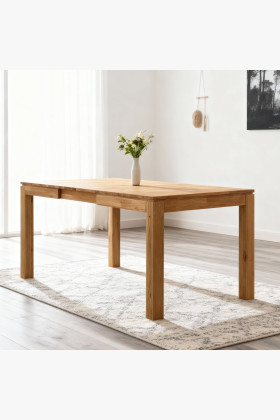 Masszív kihúzható asztal 120 x 80 cm, + 50 cm  - 1 2