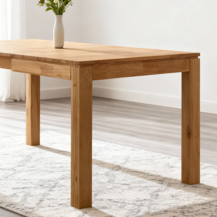 Masszív kihúzható asztal 120 x 80 cm, + 50 cm  - 3