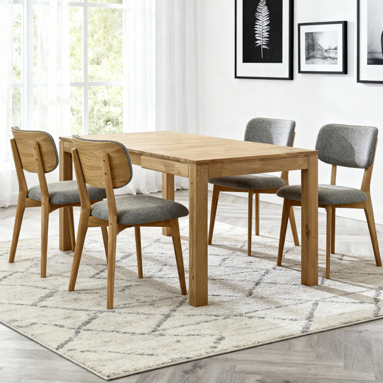 Masszív kihúzható asztal 120 x 80 cm, + 50 cm  - 7