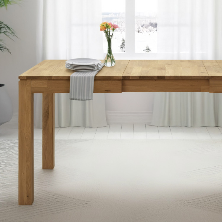 Masszív kihúzható asztal 120 x 80 cm, + 50 cm  - 8