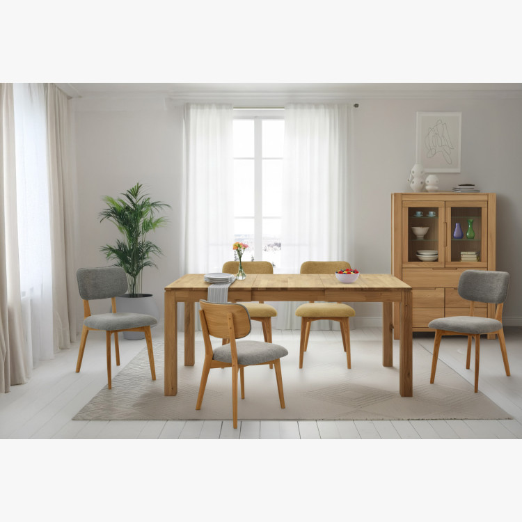 Masszív kihúzható asztal 120 x 80 cm, + 50 cm  - 10