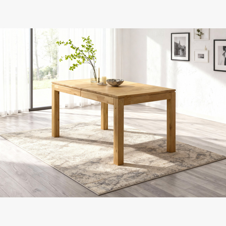 Masszív kihúzható asztal 120 x 80 cm, + 50 cm  - 31