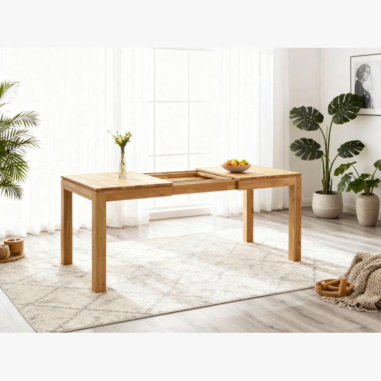 Masszív kihúzható asztal 120 x 80 cm, + 50 cm  - 32