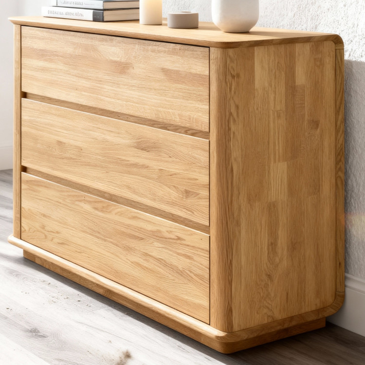 Prémium tölgy komód 3 fiókkal  - 2