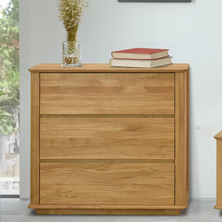 Prémium tölgy komód 3 fiókkal  - 5