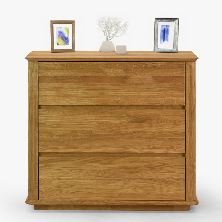 Prémium tölgy komód 3 fiókkal  - 6
