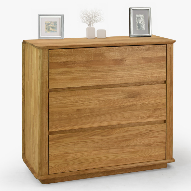 Prémium tölgy komód 3 fiókkal  - 7