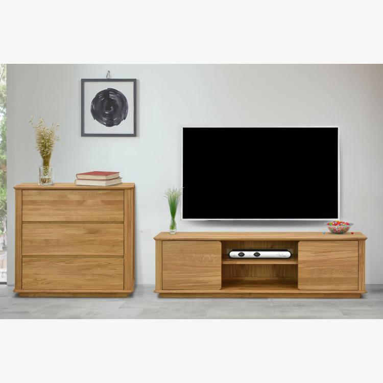 Prémium tölgy komód 3 fiókkal  - 10