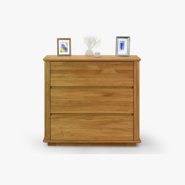 Prémium tölgy komód 3 fiókkal  - 12