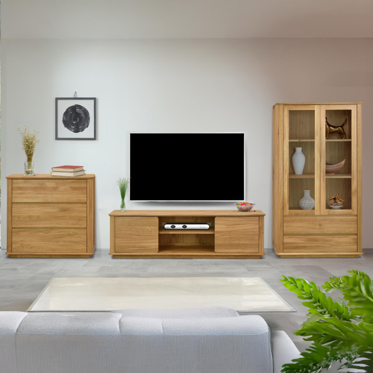 Prémium tölgy komód 3 fiókkal  - 17