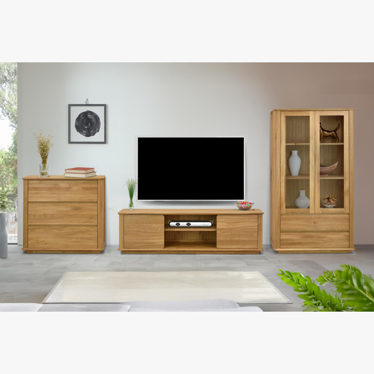 Prémium tölgy komód 3 fiókkal  - 18