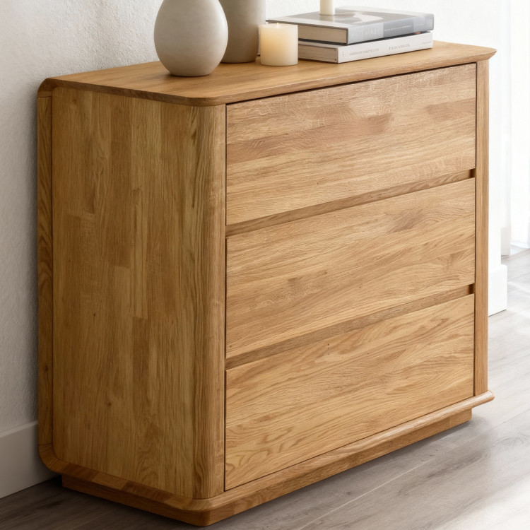 Prémium tölgy komód 3 fiókkal  - 19