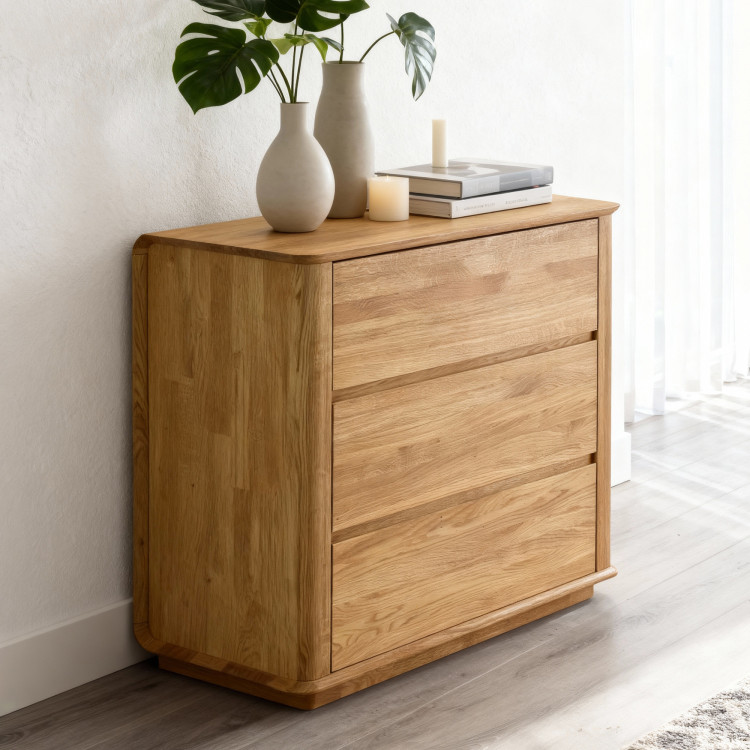 Prémium tölgy komód 3 fiókkal  - 20