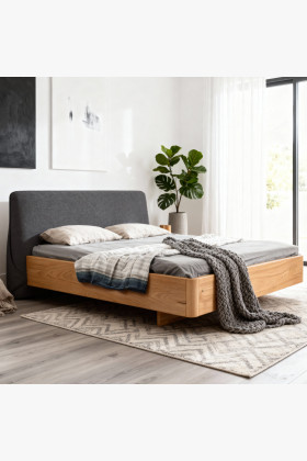 Tölgyfa ágy támlával 180 x 200  - 1