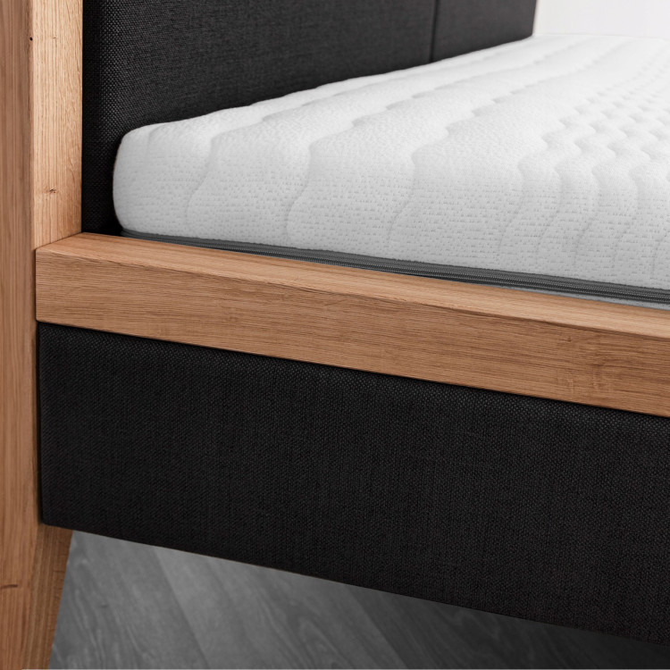 Tölgyfa ágy, szövettel kombinálva  - 9