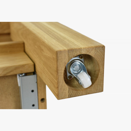 Fa tölgyfa dohányzóasztal polccal  - 9